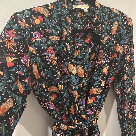 Anna Di Rossi Vintage Black Silk Long Sleeve Midi Dress - Picture 3 of 5